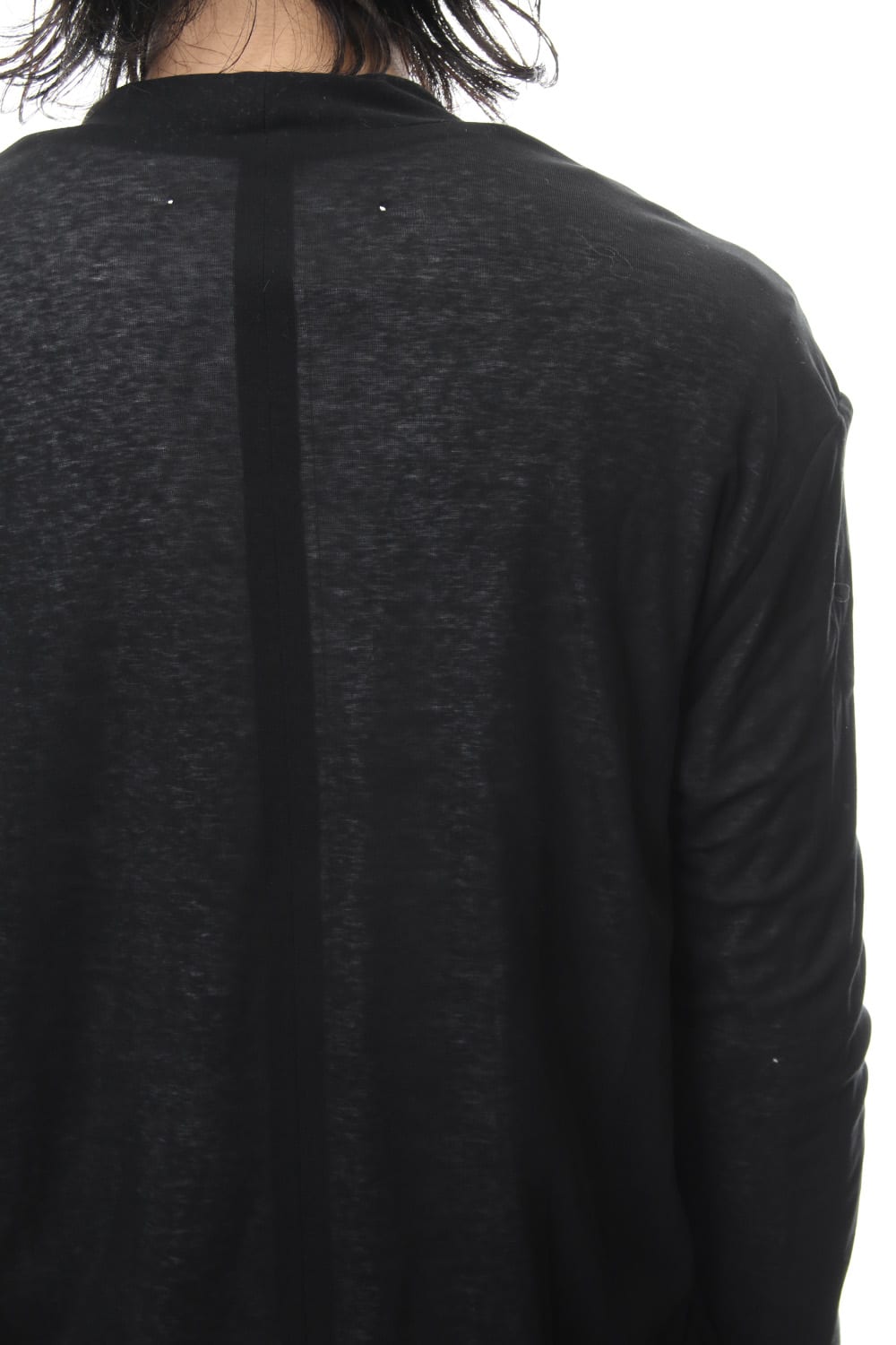 Layered Long Cardigan - blk/wht