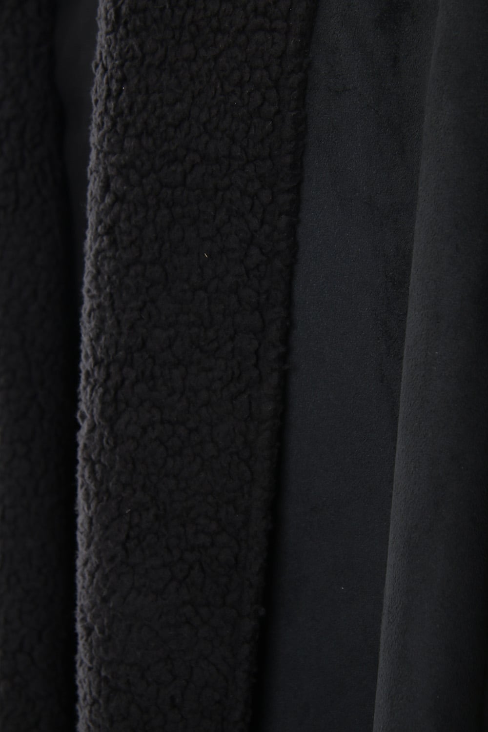 Fake Mouton Coat (SHORT) - blk/blk