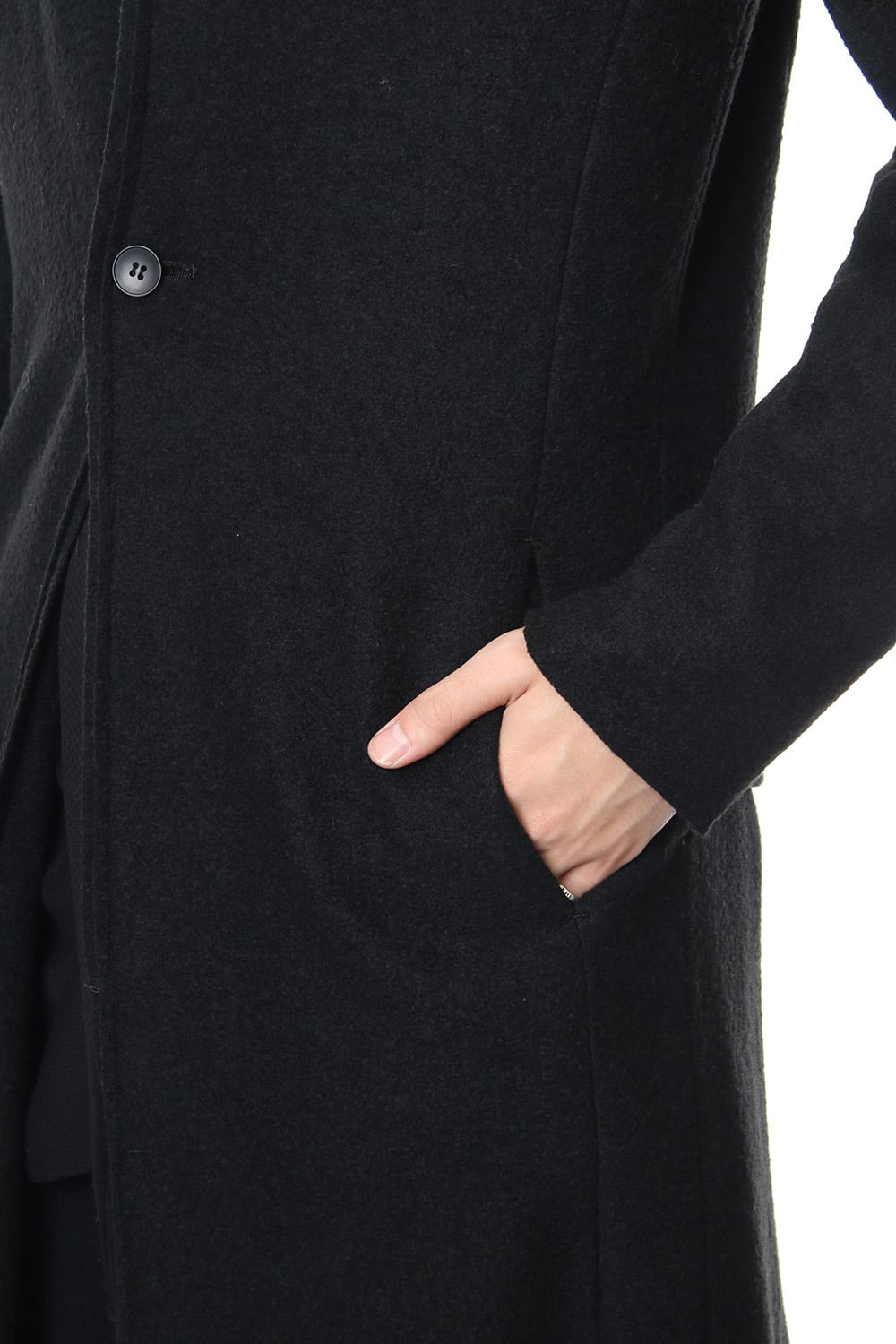 2way Collar Coat - blk