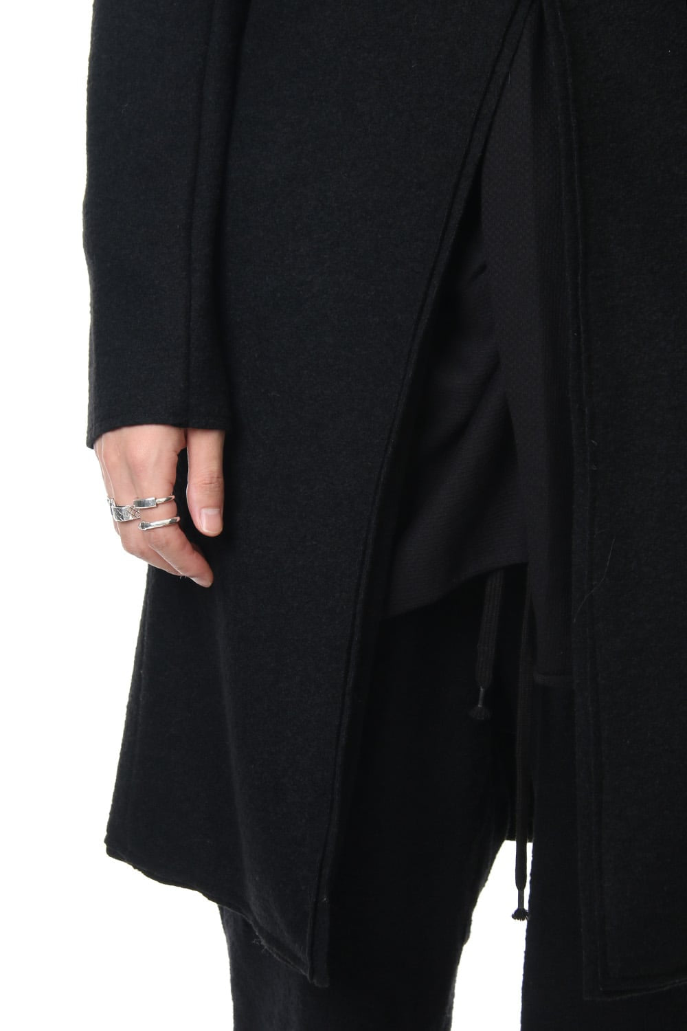 2way Collar Coat - blk