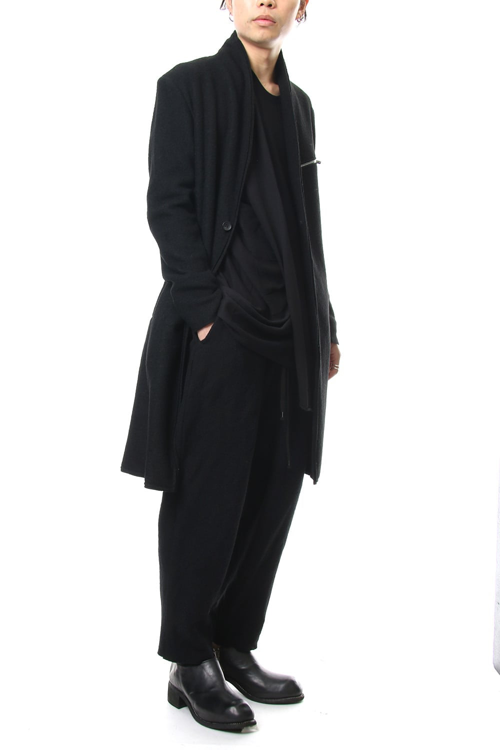 2way Collar Coat - blk