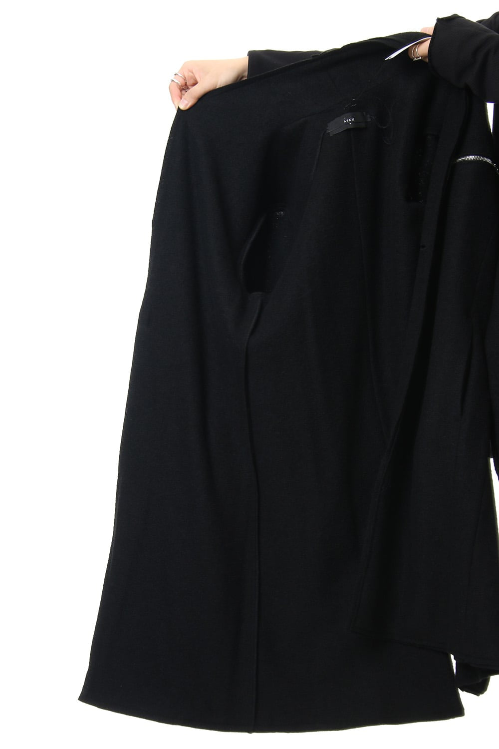 2way Collar Coat - blk