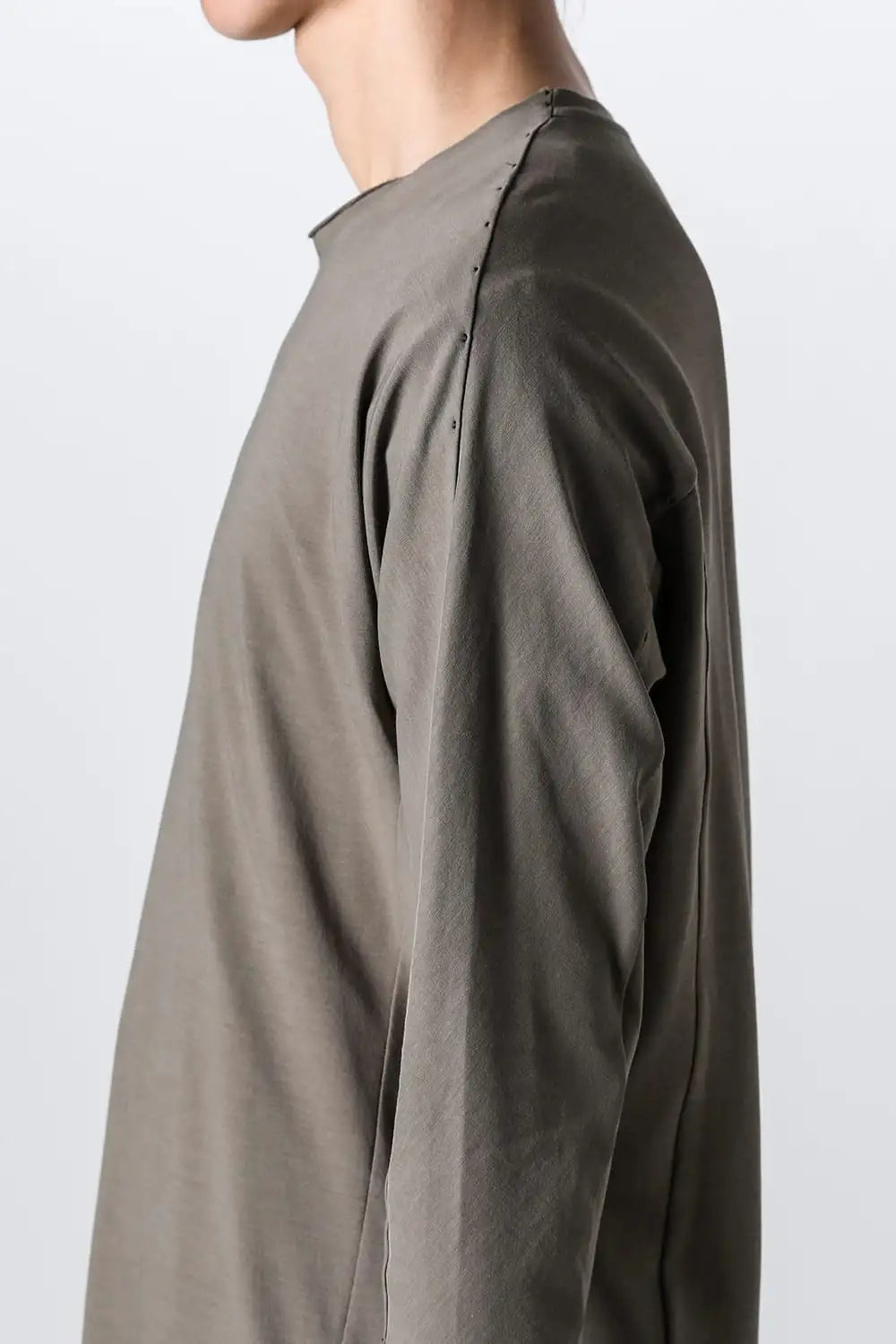 Eight-quarter sleeve high twist jersey Olive