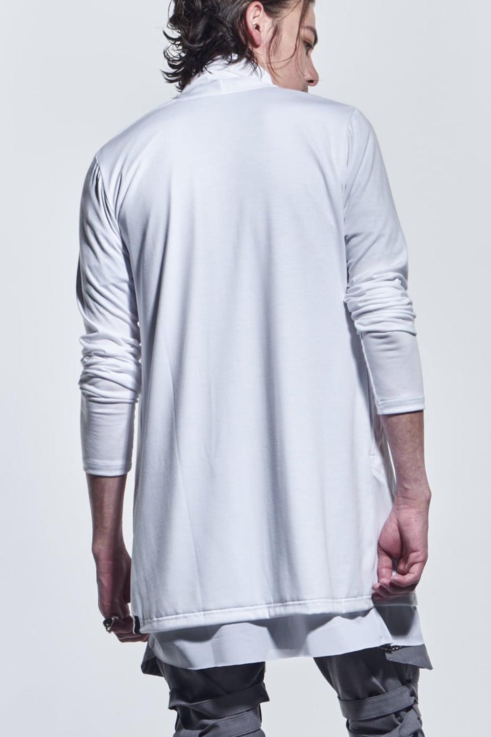 Layered Cardigan White & White