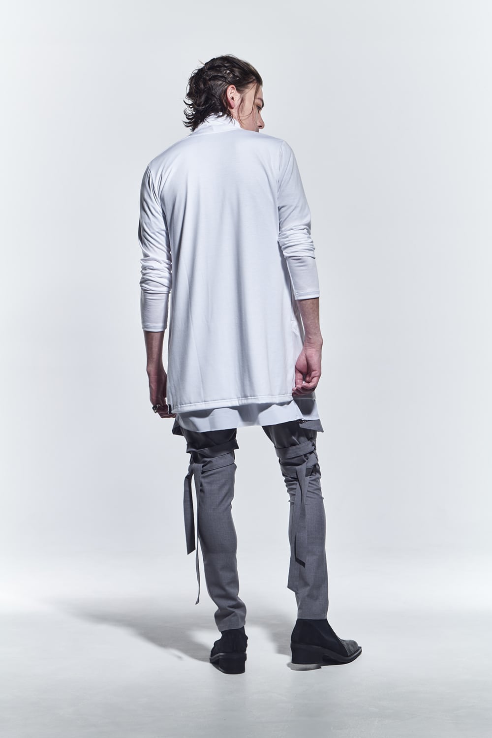 Layered Cardigan White & White