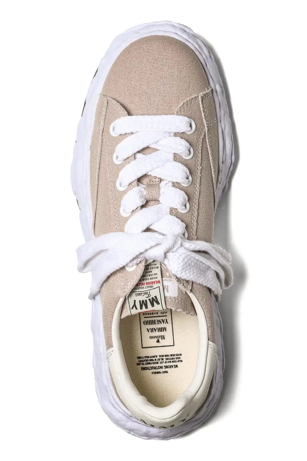 CHARLES Original sole canvas Low-cut sneakers Beige