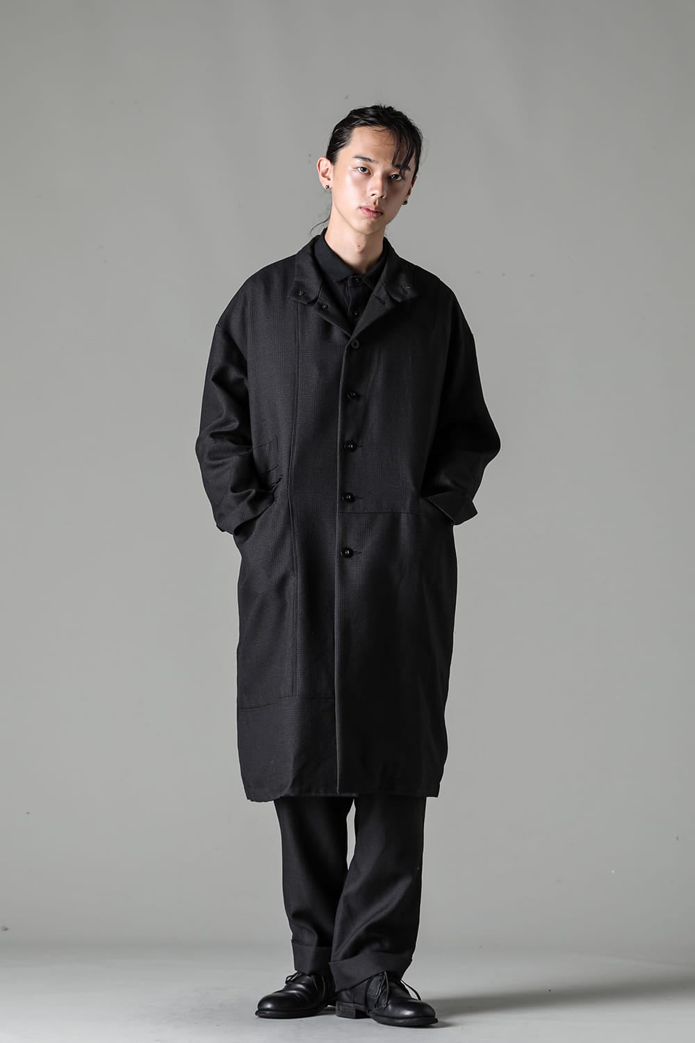 パッチワーク リラックス フィット コート グレン チェック FIGS