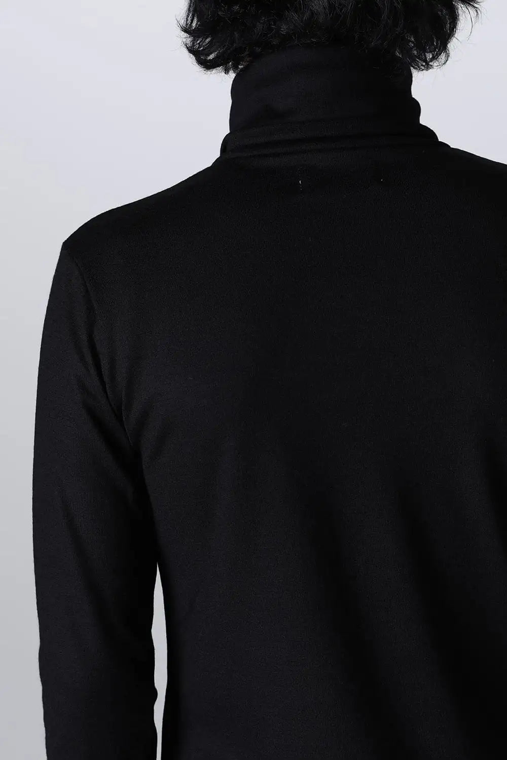 Washable Wool Turtle Neck Black