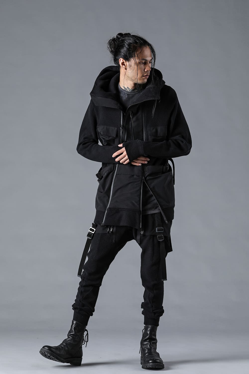 Honeycomb Cotton Tactical Hooded Jacket