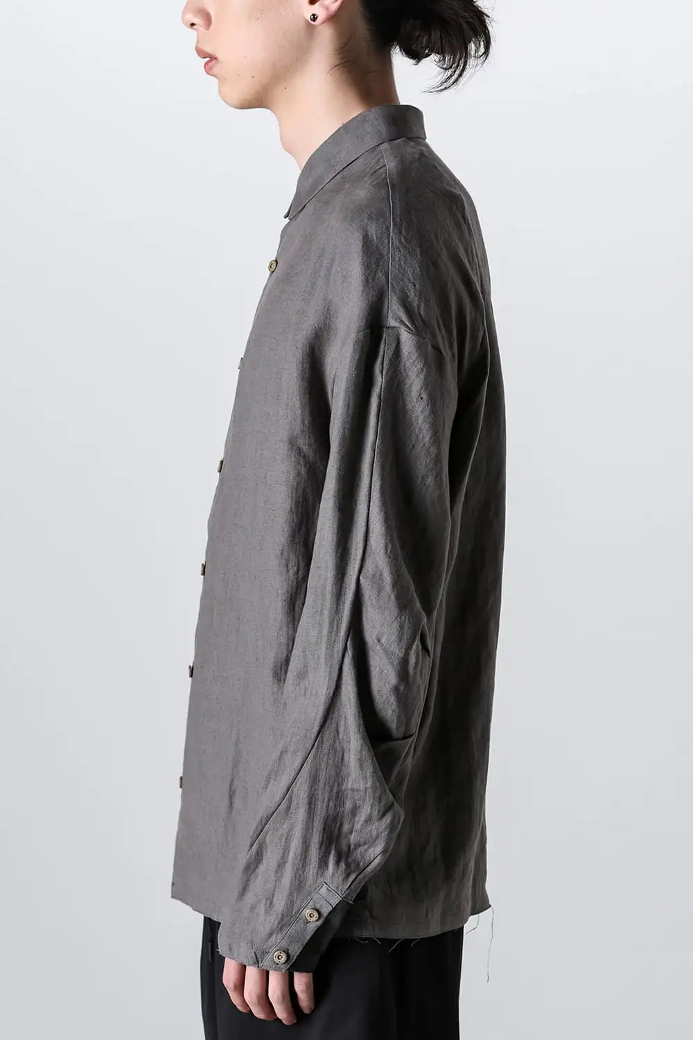 シャツ ルーズフィット ヘンプ Slate Gray