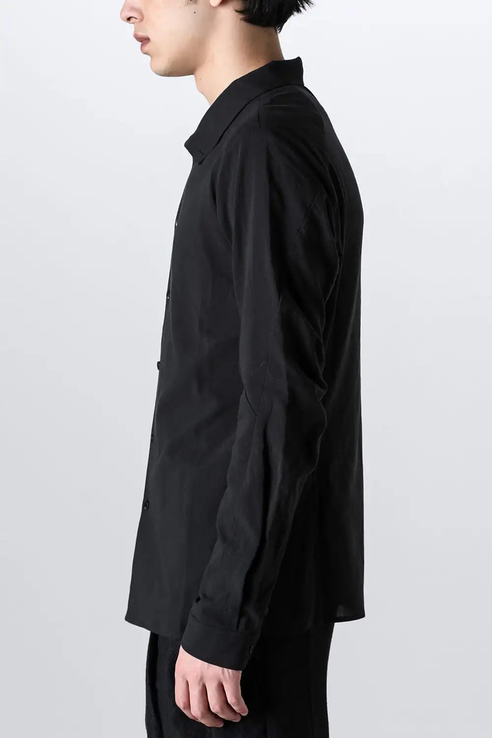 High neck shirt cotton / linen