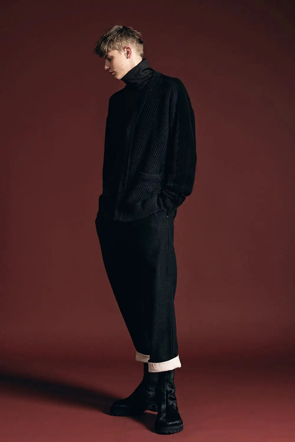 Fading Fragment Cardigan Dark Gray