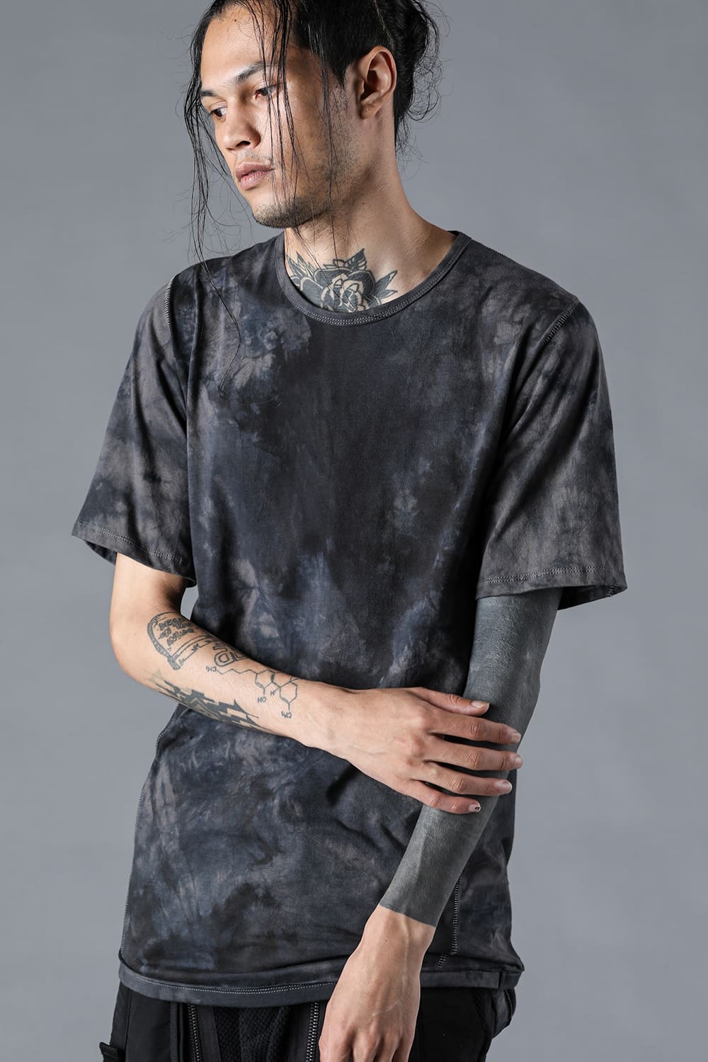 ムラ染め30/-ソフトコットンジャージーTシャツ