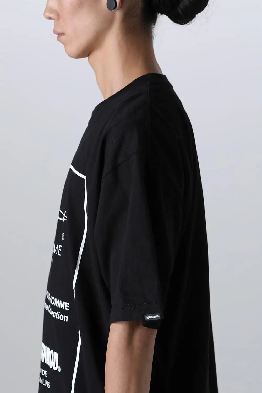 NEIGHBORHOOD x Yohji Yamamoto Print Short Sleeve T-Shirt Black