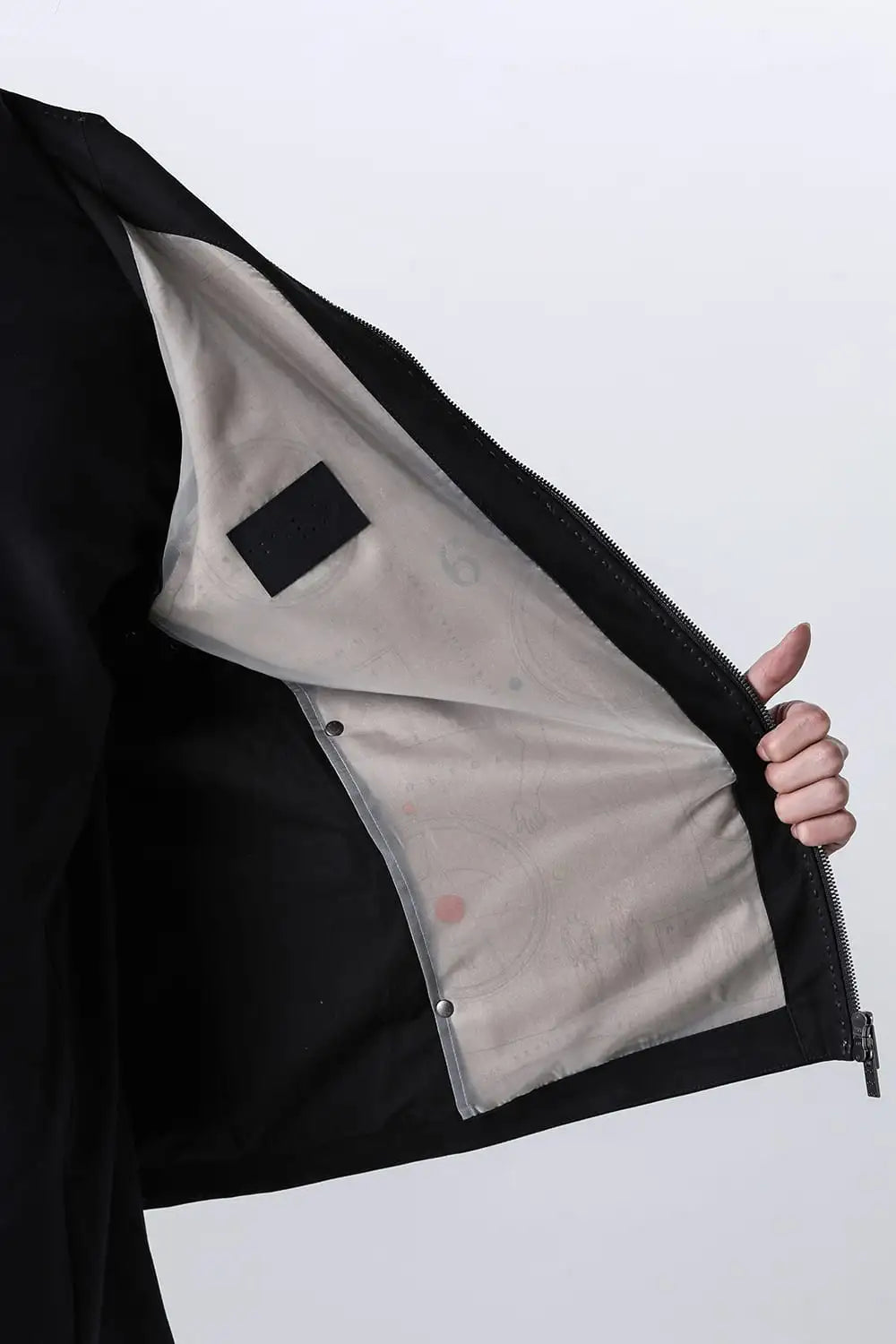 Jacket soft nubuck cow leather Black