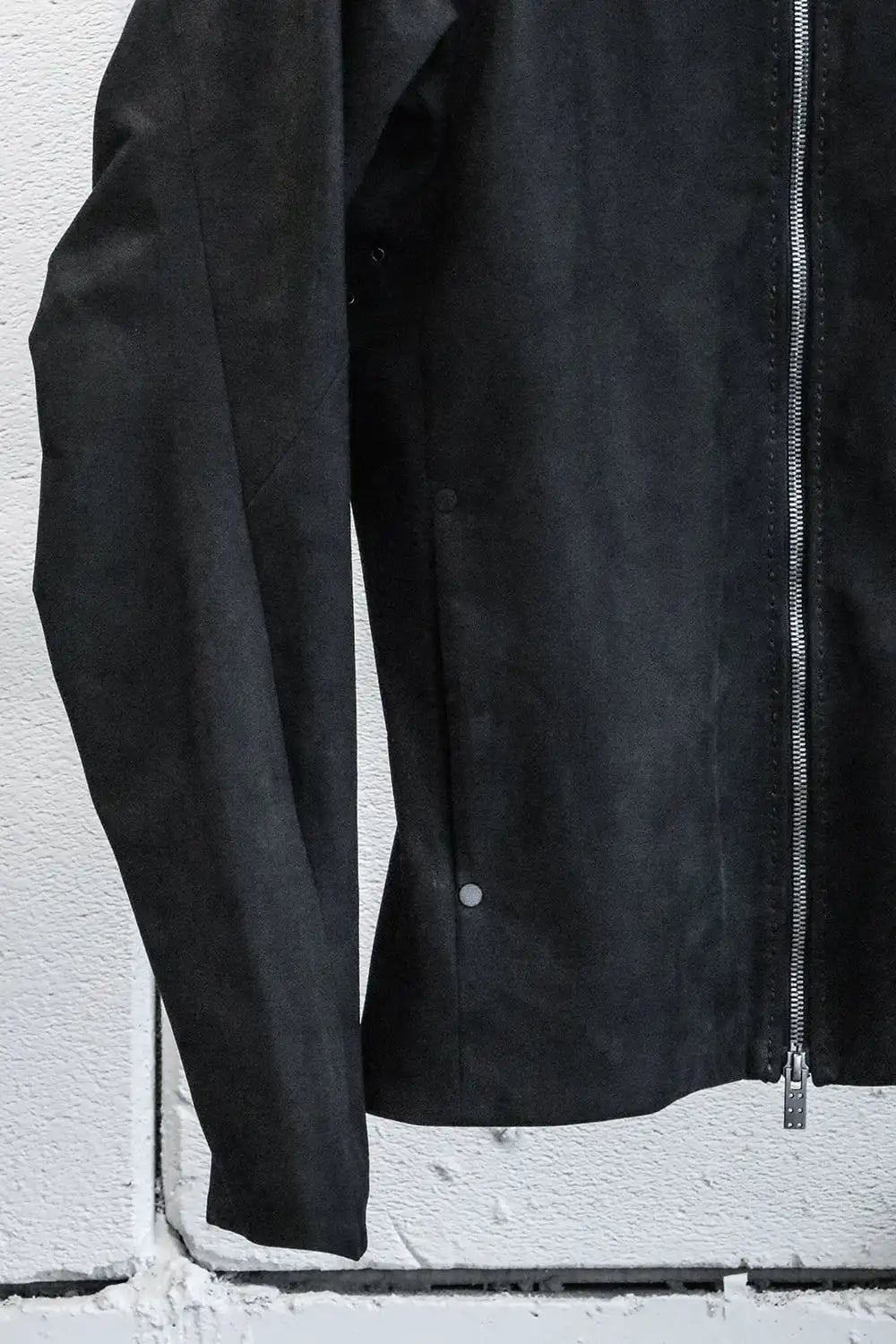 Jacket soft nubuck cow leather Black