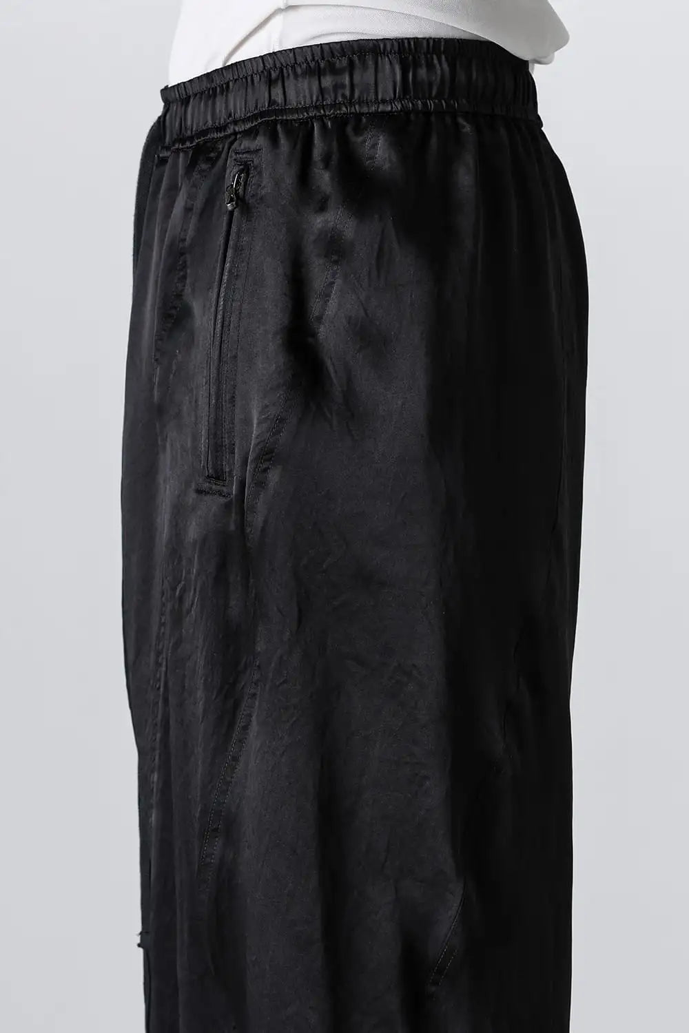 Acetate Vintage Satin Twisted Wide Pants