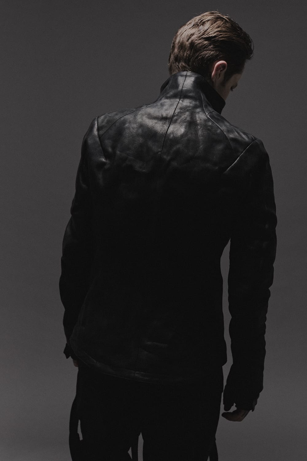 High-Neck horse leather JKT