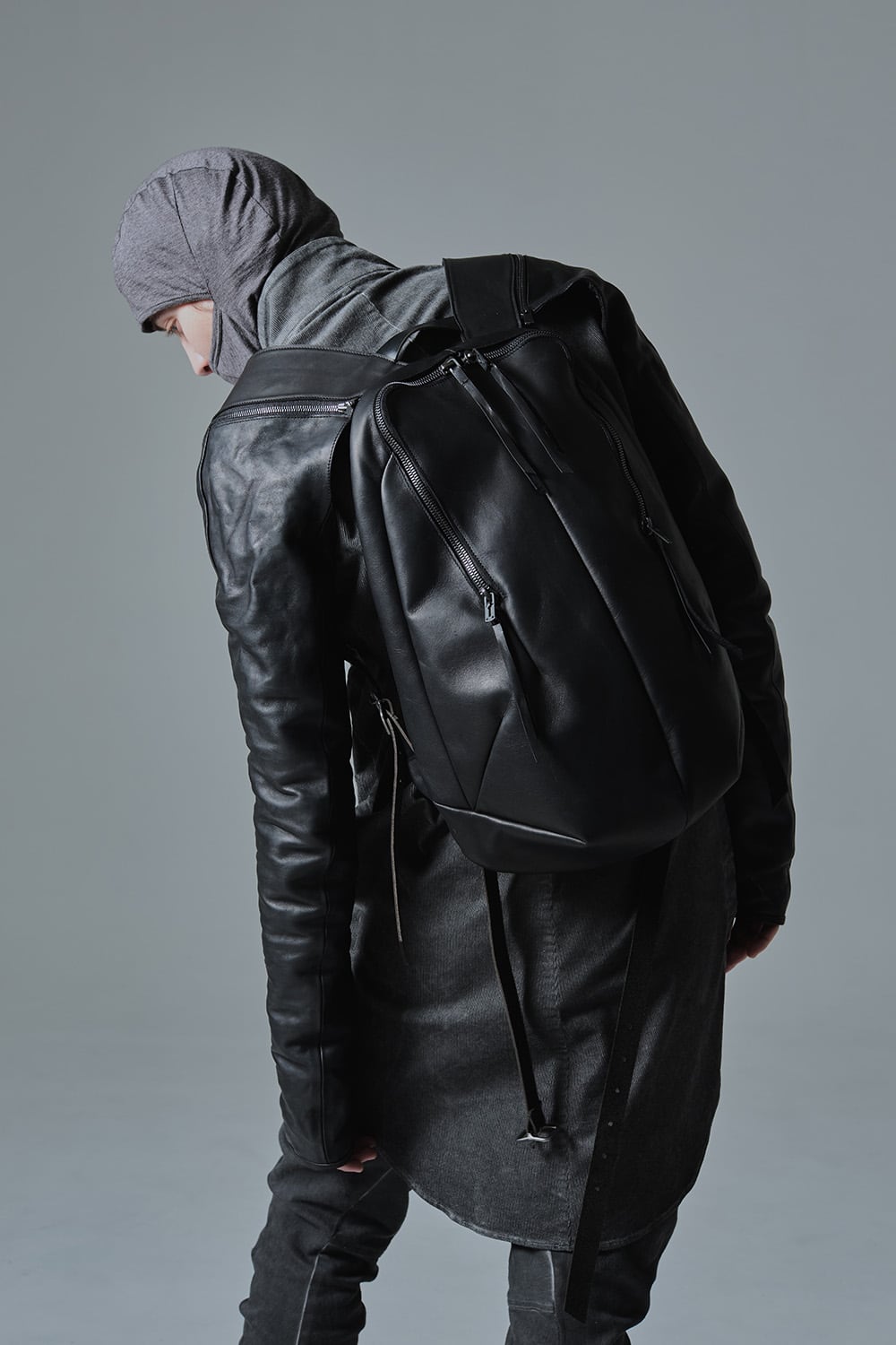 Horse Leather Sleeve Attached Back Pack - ST109-0019A