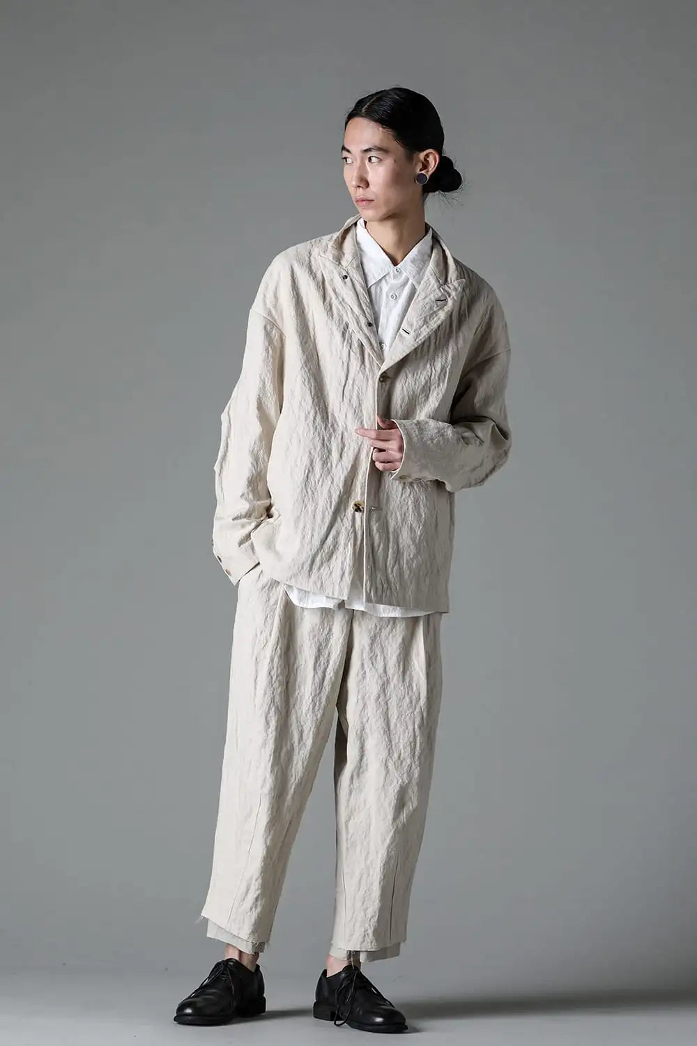 Jacket canapa / cotton metal shrink