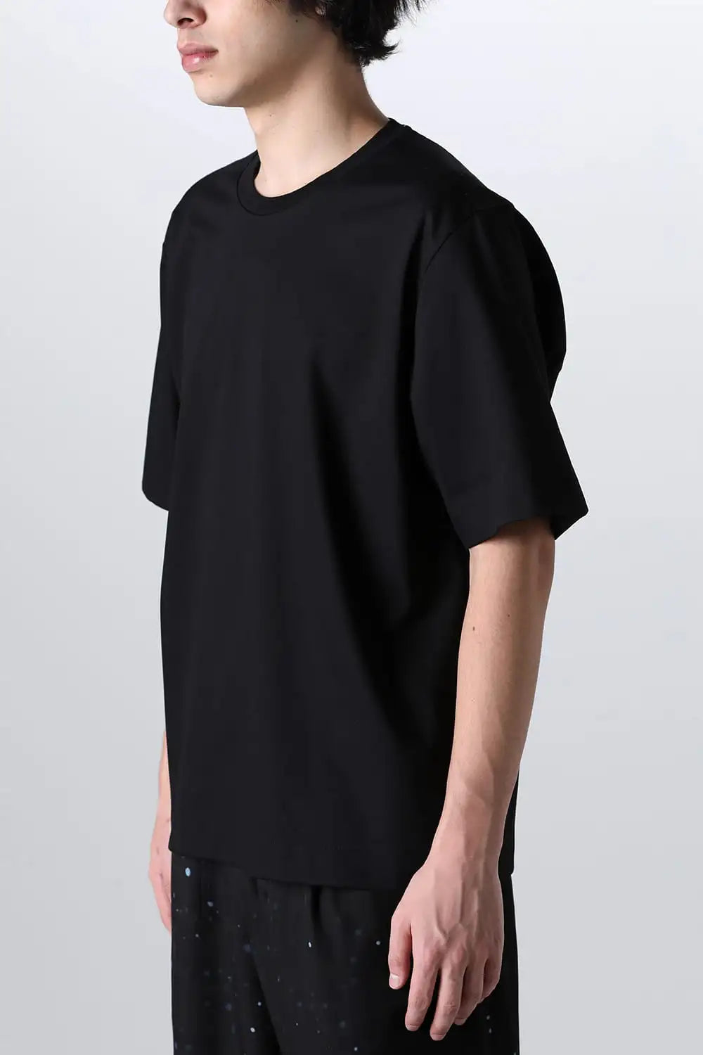 Short Sleeved T-Shirt Black × Black cord