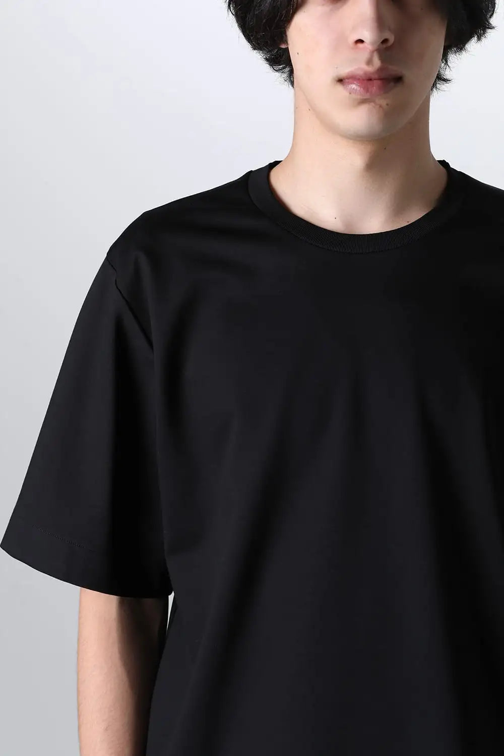 Short Sleeved T-Shirt Black × Black cord