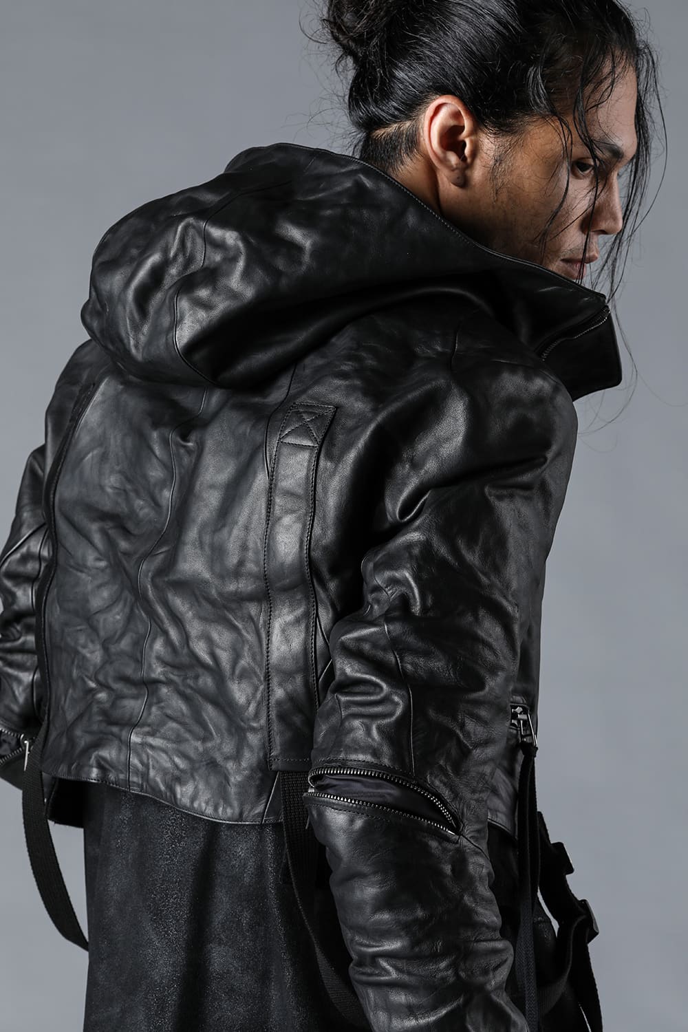Horse Leather Cropped Jacket