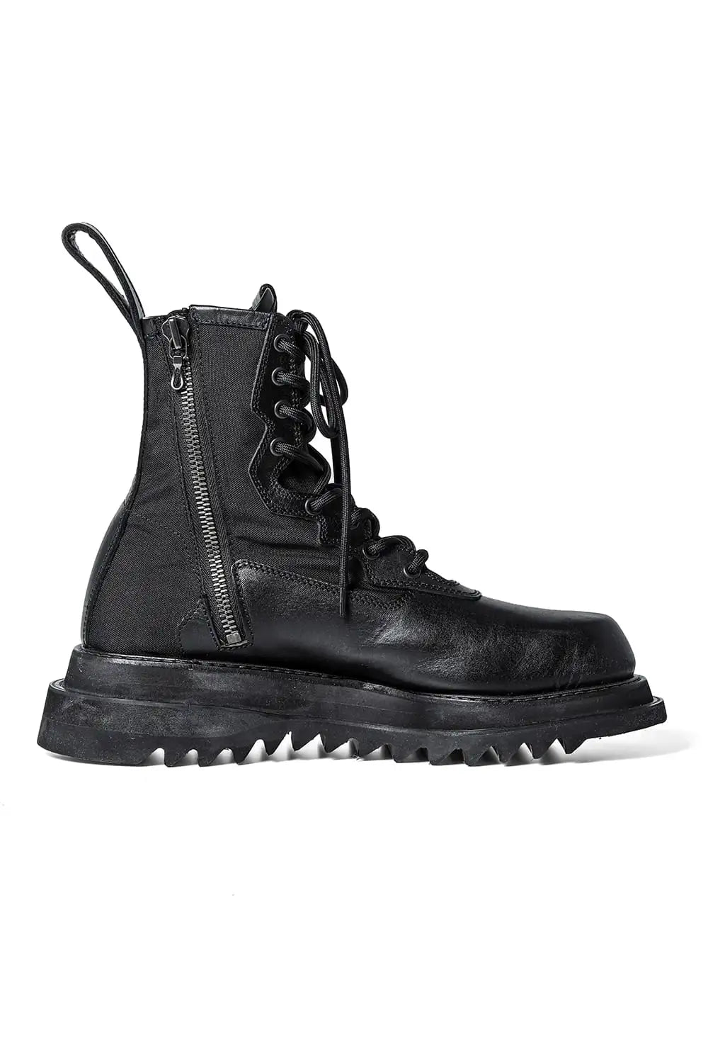 Cow Skin Lace Up Boots