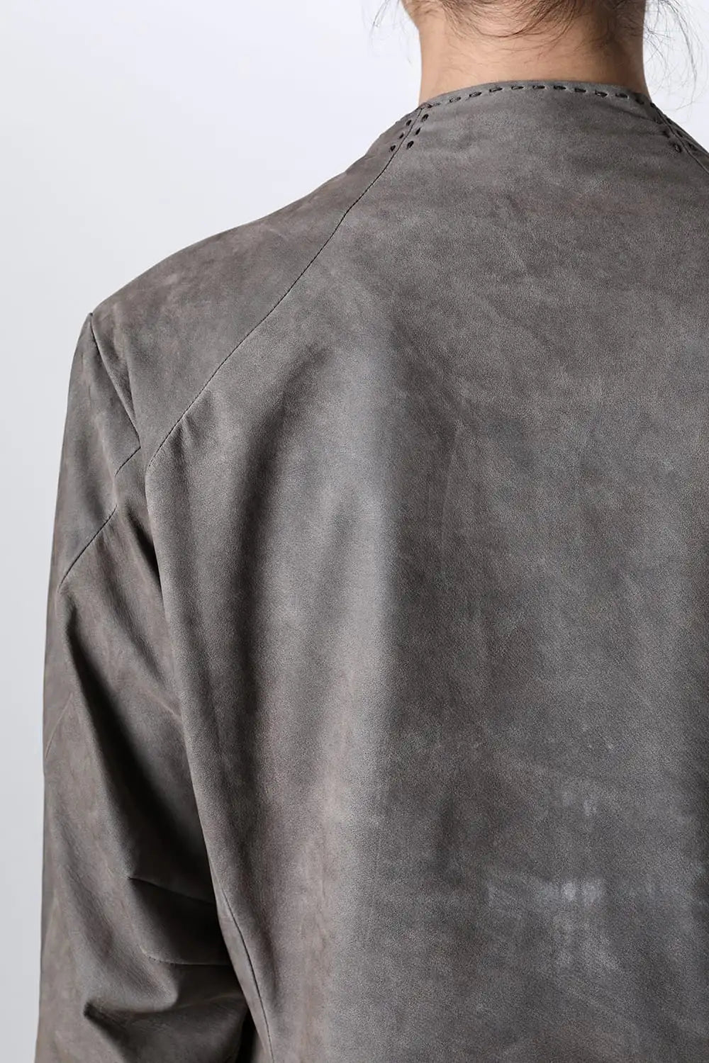 Jacket soft nubuck cow leather Slate Gray