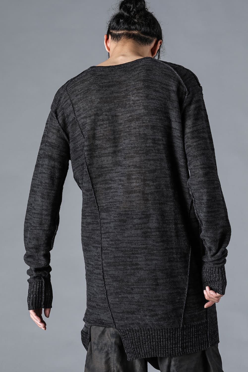 リネンニットWオープンカーディガン