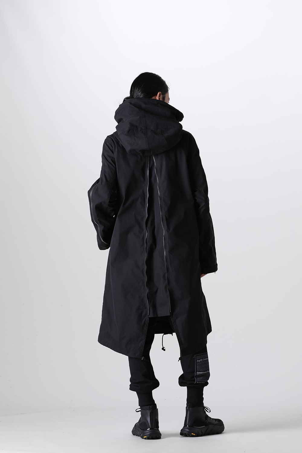 Multi Zip Military Hoodie Coat - Without Patches Black