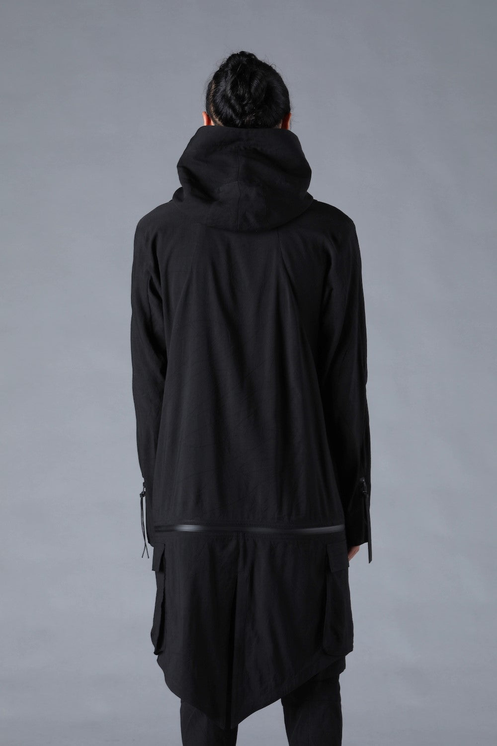 Salt-Shrunk Washed Dobby Border Military Coat