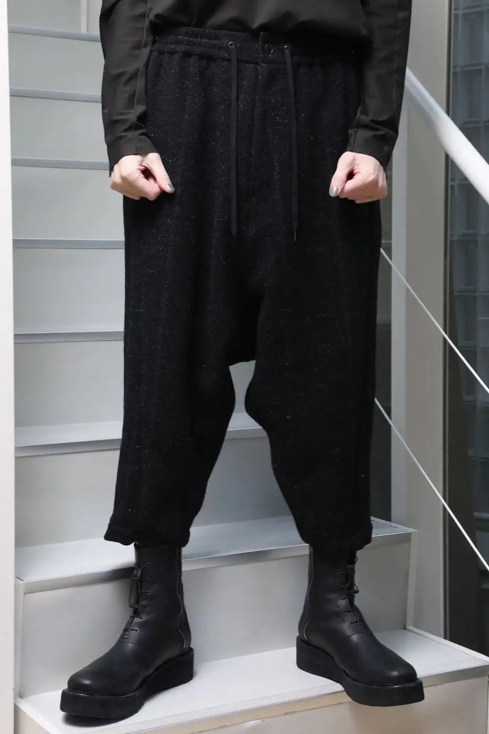 Relaxed pants Shetland wool