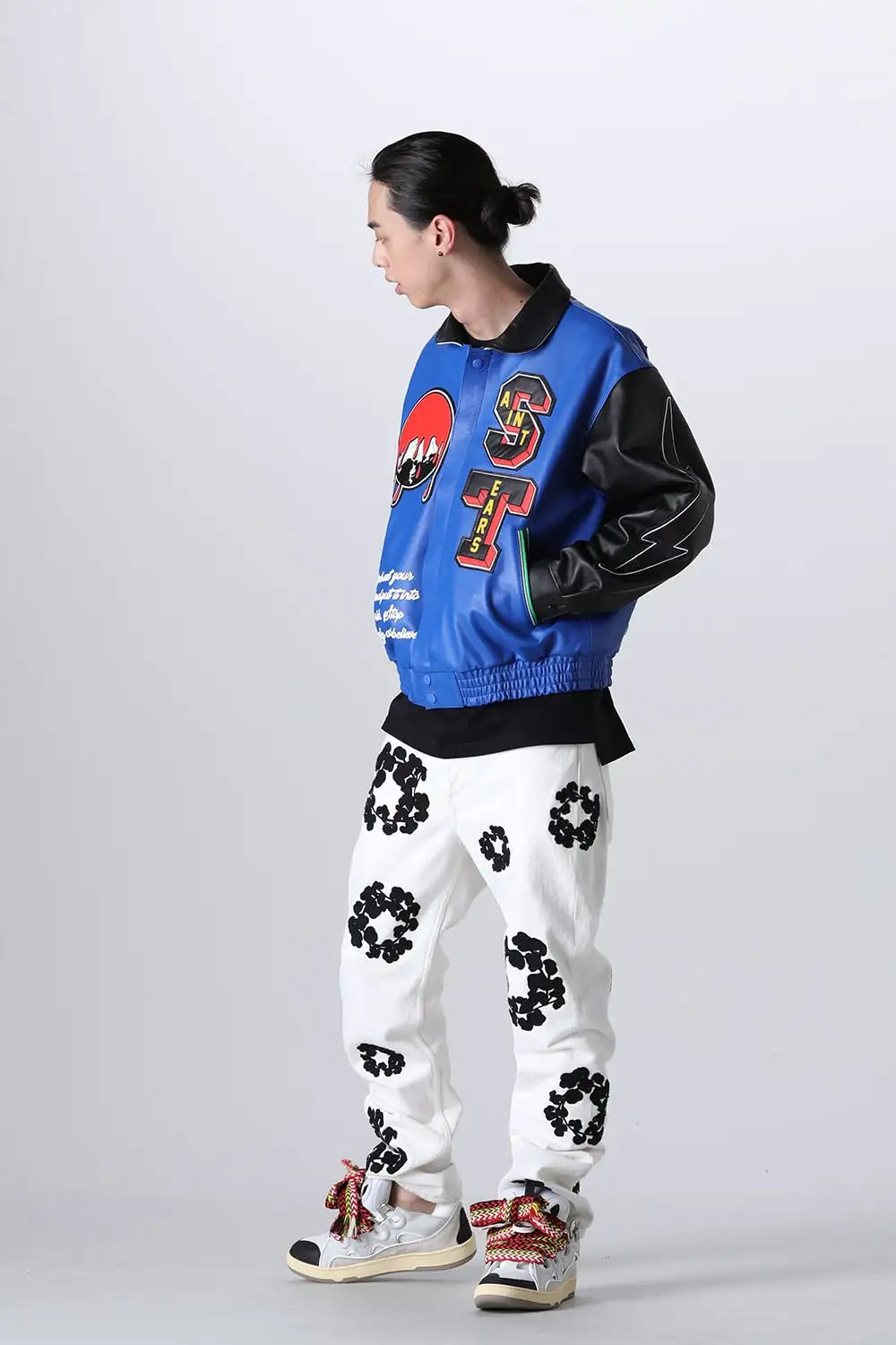 DENIM TEARS × SAINT Mxxxxxx HOLY GRAIL Varsity Jacket