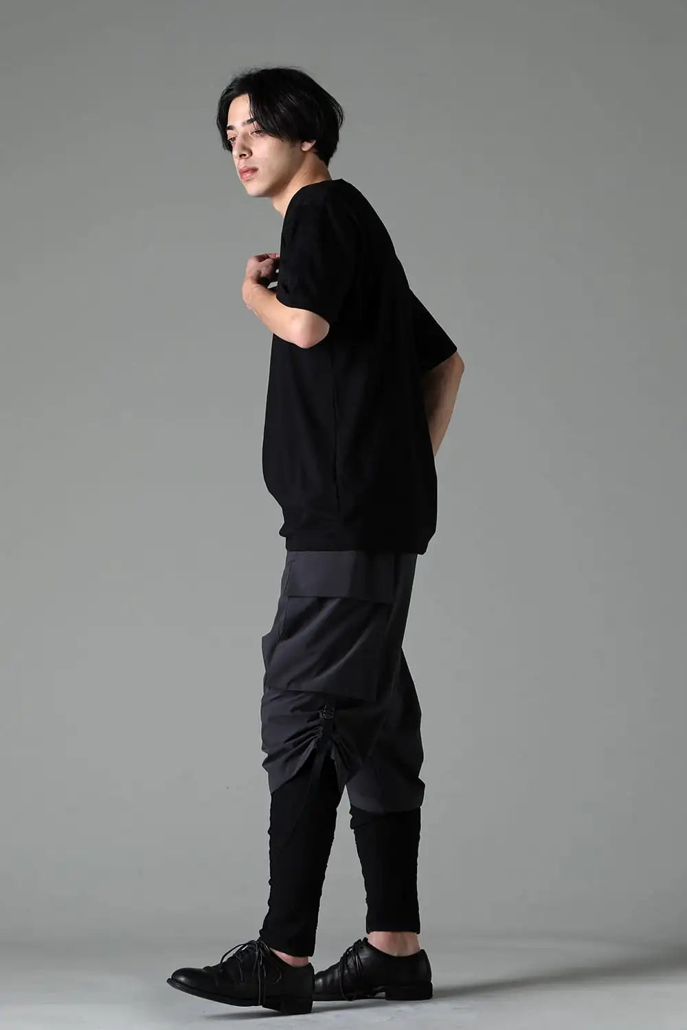 Cotton Jersey Embroidered S/S Tee Black