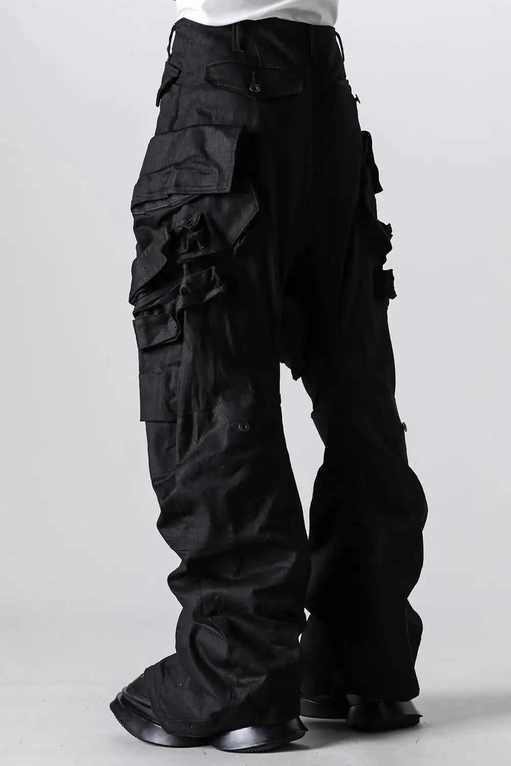 10.5oz Stretch Denim Wide Cargo Pants