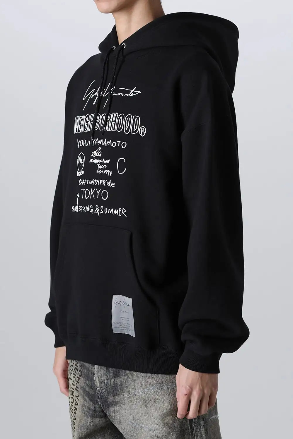 NEIGHBORHOOD × Yohji Yamamoto Pint Hoodie Black