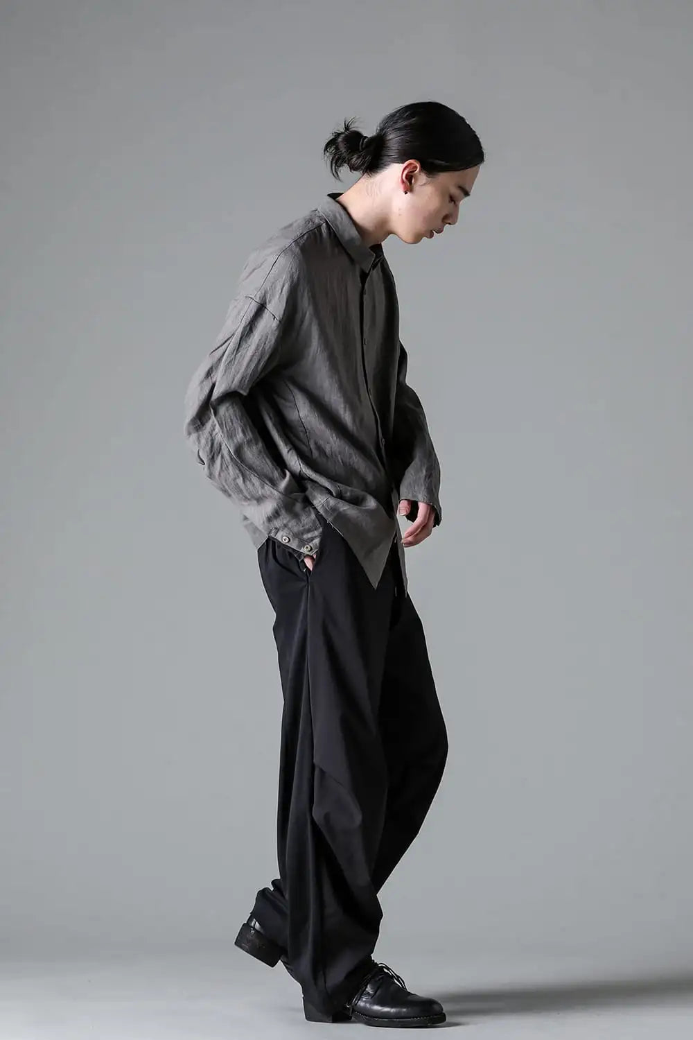 シャツ ルーズフィット ヘンプ Slate Gray