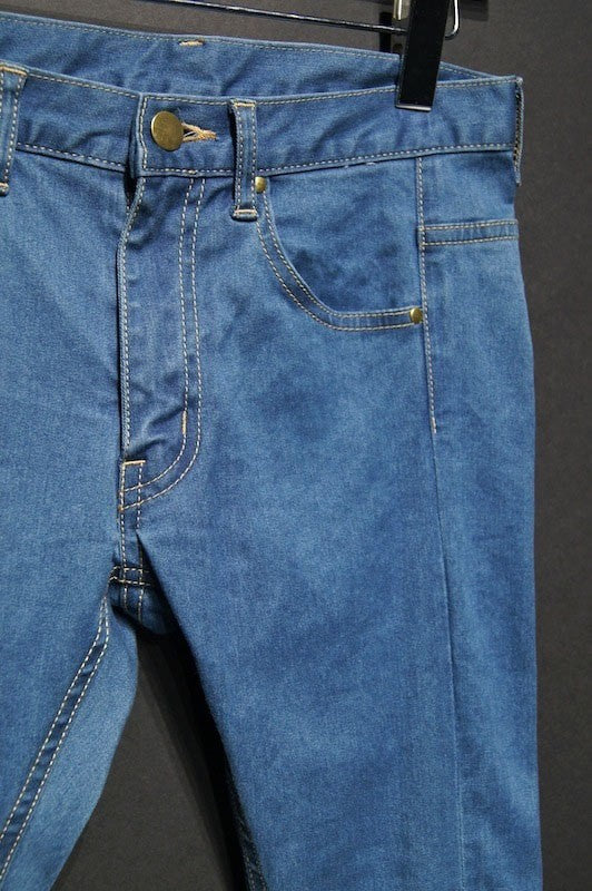 GalaabenD  15S Super Stretch Denim Slash Slim Pants BLUE