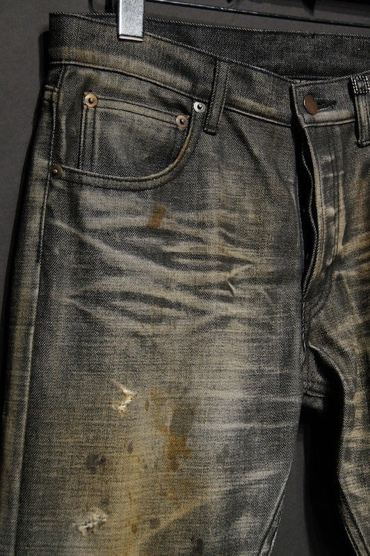 GalaabenD  15SS BASIC 14oz Denim Real Vintage Pants (BLACK)