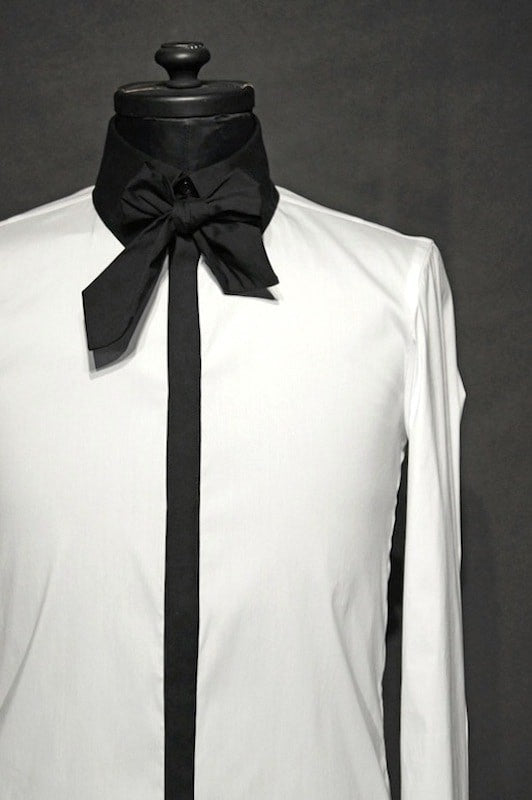 GalaabenD 16SS BASIC BroadCloth Stretch Shirt WHT×BLK