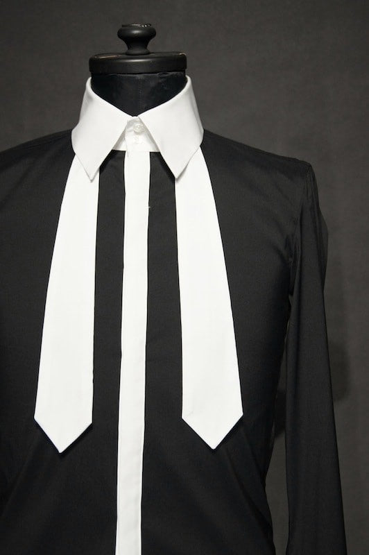 GalaabenD  16SS BASIC Broadcloth Stretch Shirt BLK×WHT