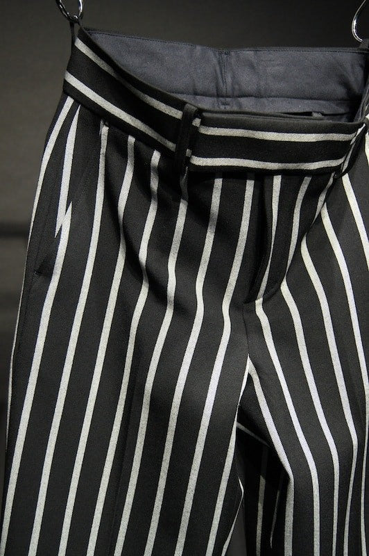 GalaabenD 16PS Wide Pitch Stripe Stretch Wide Slacks