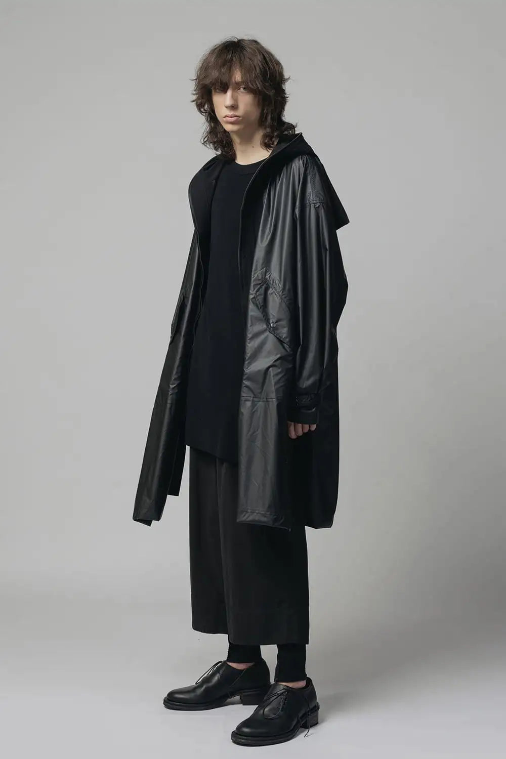 Dry Cotton Wide-Cropped Pants  Black