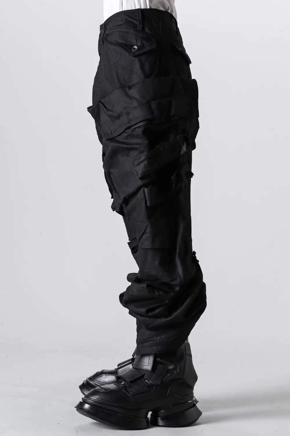 10.5oz Stretch Denim Wide Cargo Pants