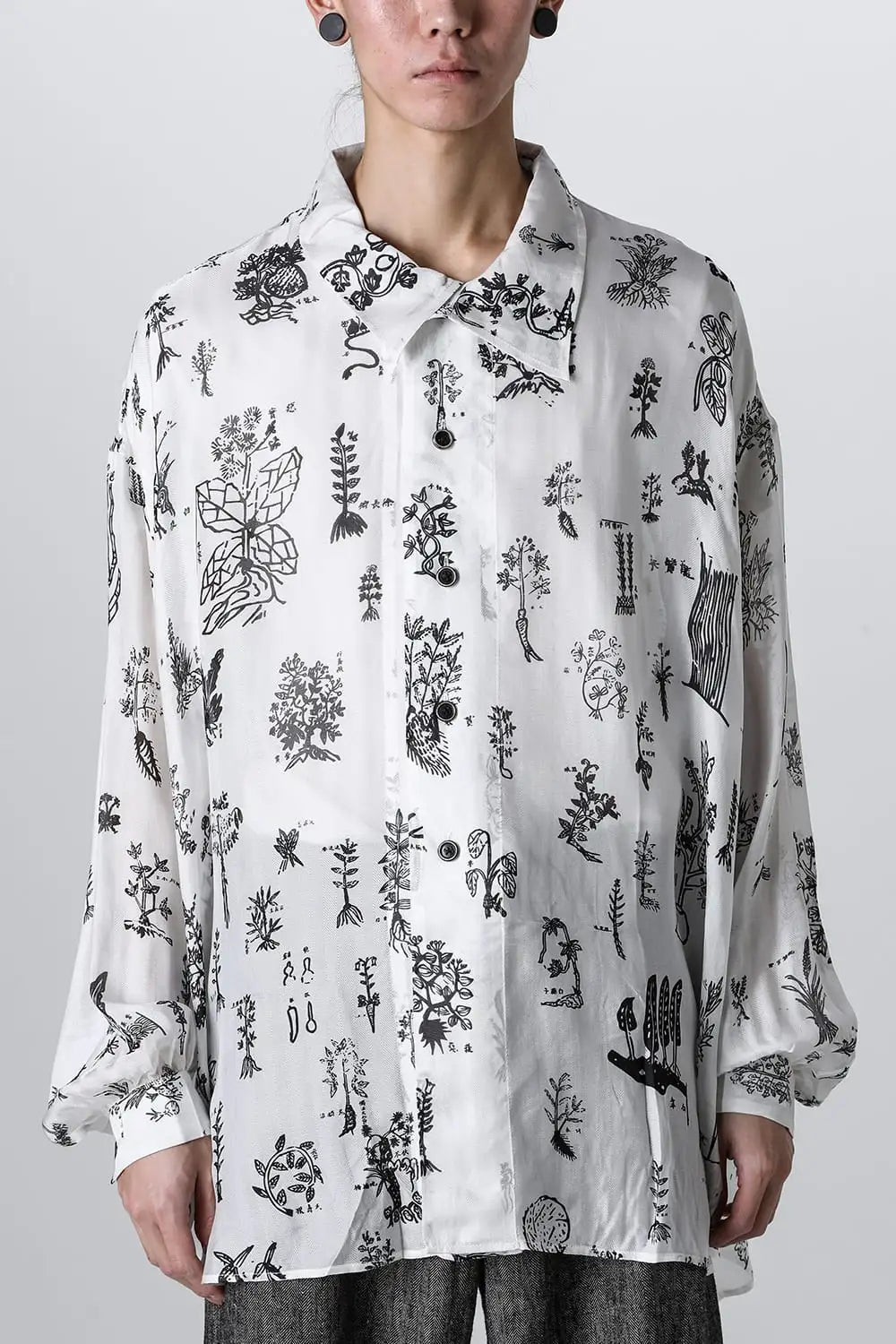 Chinese Medicine Print LS Shirt