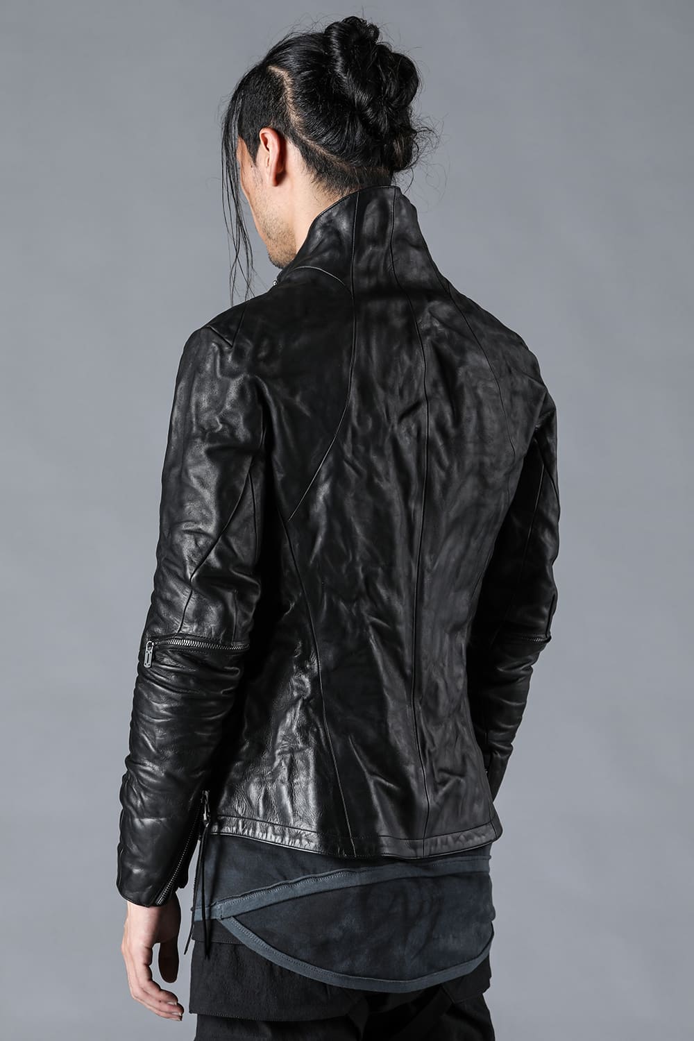 Wジッパーホースレザージャケット