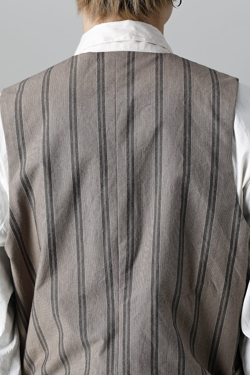 リバーシブル ジレ ストライプ