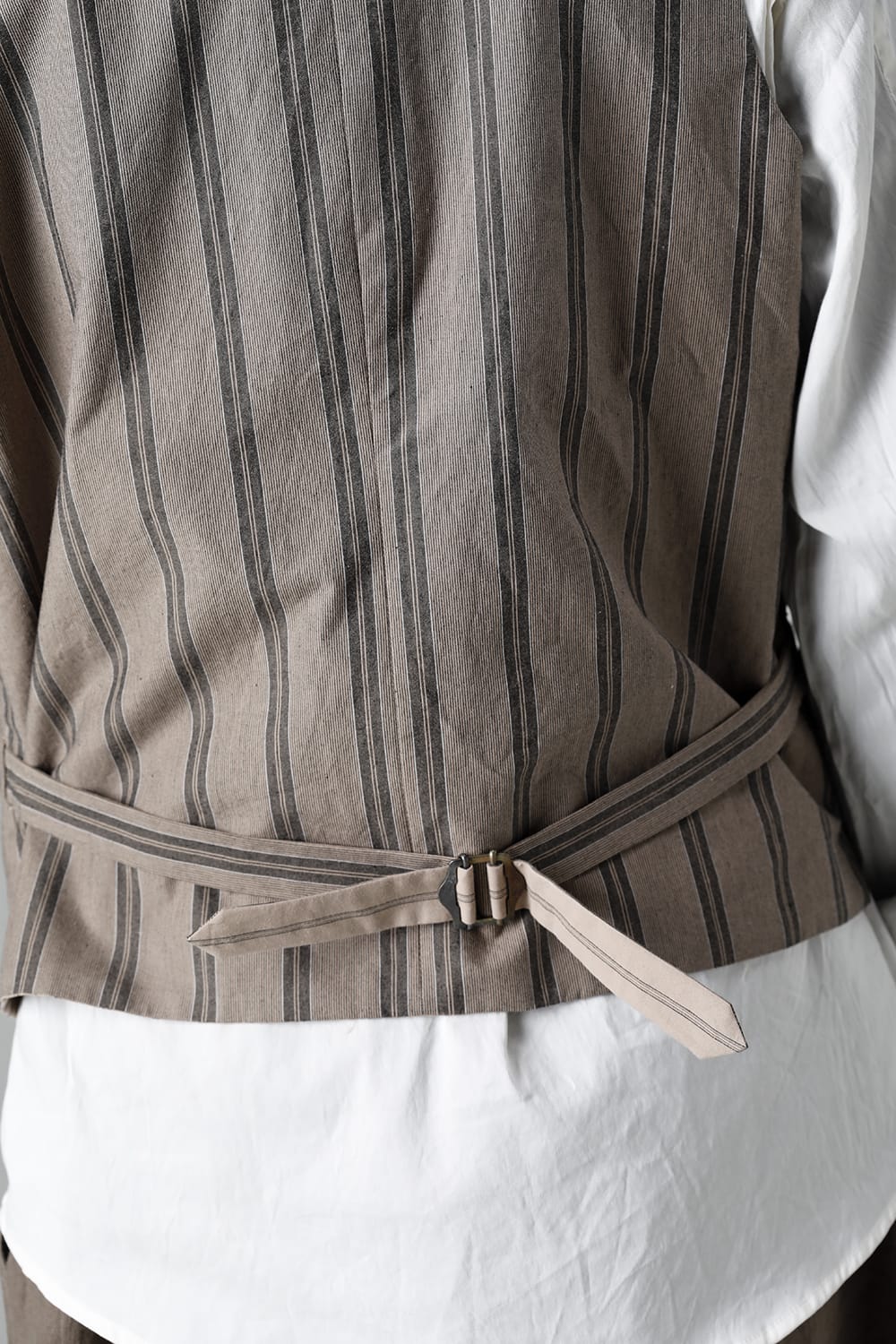 リバーシブル ジレ ストライプ