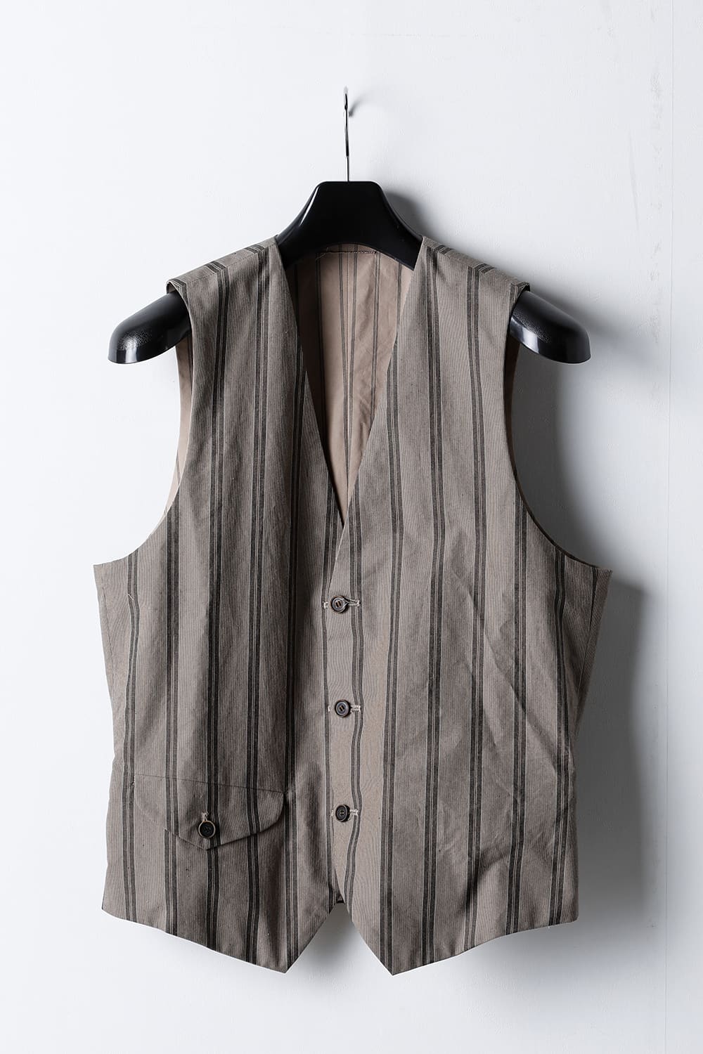 リバーシブル ジレ ストライプ